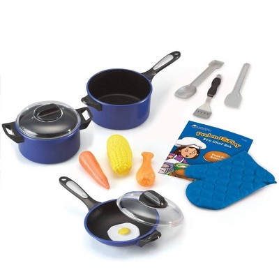 childrens wooden saucepan set