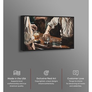 Notoriart Together for Drinks Bar Cart Art For Men Framed - 1 of 4