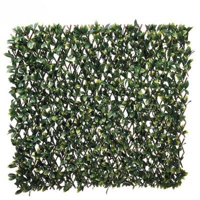 Allstate Floral Two Tone Laurel Leaf Artificial Trellis Fence - 78.5" - Green