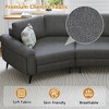 111" Curved 3-Seater Sofa with Printed Pillows & Metal Legs - Modern Upholstered Living Room Couch - 4 of 4