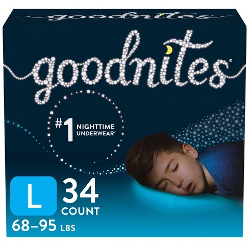 Diapers Pampers UnderJams Bedtime Underwear Boys' Small/Medium Dry 50 Count 