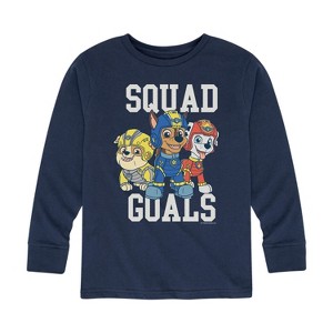 Boys' - Paw Patrol - Squad Goals Chase Rubble Marshall Long Sleeve Graphic T-Shirt - 1 of 4