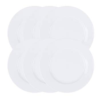 Gibson Our Table Simply White Porcelain 11 Inch Caterer Dinner Plates Set of 6