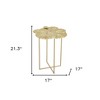 HomeRoots 21" Gold Aluminum And Iron Cross Legs End Table - 3 of 4