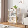 VECELO Wood Industrial Bookshelf, Small Bookcase, 3-Tier Open Storage Shelf Organizer, Shelving Unit for Living Room or Classroom, White - 4 of 4