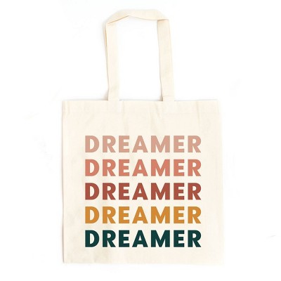 City Creek Prints Dreamer Stacked Canvas Tote Bag - 15x16 - Natural