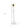 HomeRoots 14" Clear And Gold Geo Stacks Crystal Tabletop Taper Candlestick - 3 of 4
