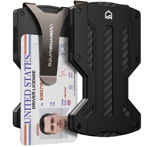 Warmounts Men Slim RFID Wallet in Carbon Fiber & Aluminum - Stylish, Secure & Perfect Valentine's Gift - 1 of 4