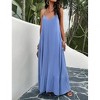 Elegant Solid Color Summer Dress For Women With Spaghetti Straps - 2 of 4