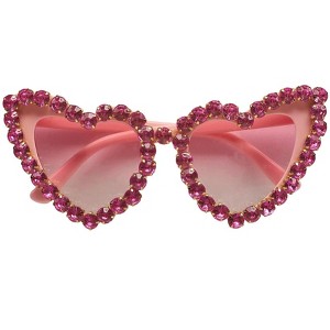 Willow & Ruby Kid’s Summer Fun Sunglasses - Girls Sunnies in Pink Jewels - 1 of 4