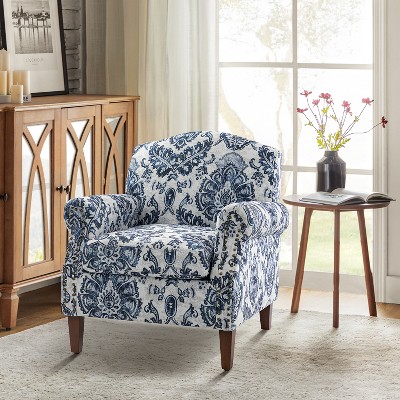 Giampiero Transitional Living Room Comfty Armchair with Nailhead Trims | ARTFUL LIVING DESIGN