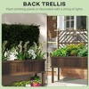 Okak Wood Raised Garden Bed with Trellis for Climbing Plants, Grape Vines & Vegetables, Drainage Holes, Legs, Patio & Outdoor - 3 of 4
