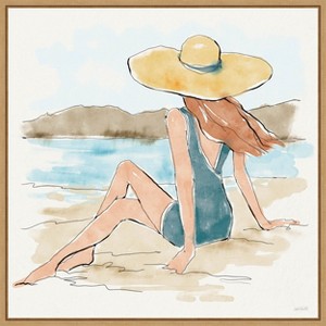 Amanti Art Bathing Beauties II by Anne Tavoletti Framed Canvas Wall Art - 1 of 4