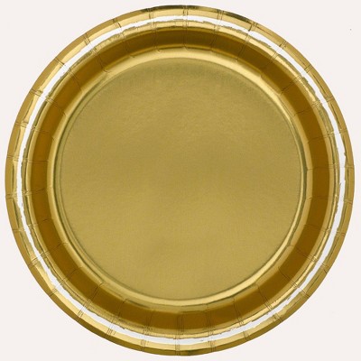 6.75 Snack Paper Plate White/gold - Spritz™ : Target