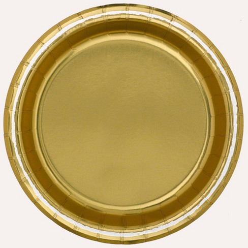 8.5 20ct Dinner Paper Plates Gold - Spritz™