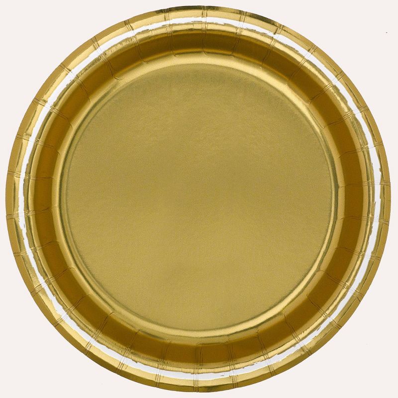 8.5&#34; 20ct Dinner Paper Plates Gold - Spritz&#8482;, 1 of 7