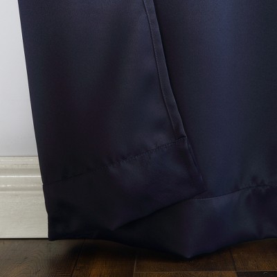 Navy Blackout Grommet Polyester 63" Window Curtain Panel