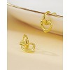 Molenia 14K Gold Plated Heart Earrings for Women, 925 Sterling Silver Hoop Dangle Small Earring Fashion Summer Jewelry Anniversary Birthday Gift - 3 of 4
