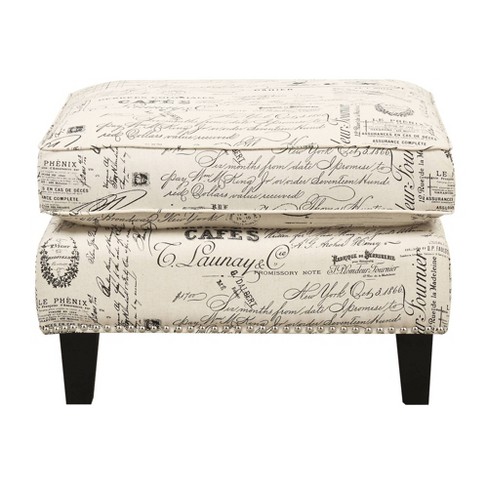 Emery Ottoman French Script Picket House Furnishings Target