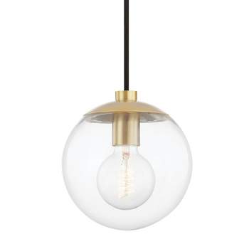 Mitzi Meadow 1 - Light Pendant in  Aged Brass Clear Shade