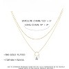 Layered Necklace with Heart & Arrow Pendant, 18k Gold Plated Dainty Choker for Women - 3 of 4