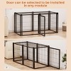 Munora 47.2" Heavy Duty Dog Crate - Metal Pet Kennel with Removable Top & Divider Panel, Black - 2 of 4