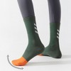 Anna-Kaci Unisex Athletic Crew Socks Two-Pack with Colorblock Design and Arch Compression Support - 3 of 4