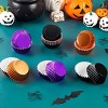 300 Pcs Halloween Foil Cupcake Liners Black Purple Orange Foil Metallic Cupcake Wrappers Halloween Party Standard for Halloween Party Birthday - 4 of 4