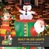Whisen 5.9FT Christmas Inflatables Train with White LED Lights, Blow-Up Outdoor Christmas Decorations - Green - 3 of 4