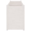 vidaXL Planter Outdoor Patio Raised Garden Bed Flower Box Solid Wood Pine White 2 pcs - 4 of 4