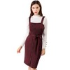 INSPIRE CHIC Women's Classic Button Decor Slim Fit Sleeveless Tie Waist Pinafore Overall Dress - 3 of 4