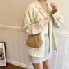 Straw Purse Summer Beach Woven Clutch Purses for Women Cloud Crossbody Shoulder Bags Spring Clutch Handbag - 3 of 4