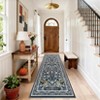 Floral Washable Area Rug Vintage Large Rugs for Living Room Soft Non-Slip Carpet - 4 of 4