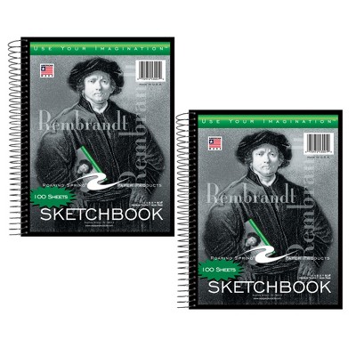 2 Premium Sketchbook w/ 40 off-white sheets & 9x12 size