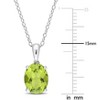 EVERLY JEWELRY | Sterling Silver Pendant with Gemstone and Created Gemstone – Multiple Stone Options - 3 of 4