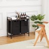 Heavy Duty Laundry Hamper with Shelf & 2-4 Removable Bags (11.5 Gal Each), Rolling Clothes Sorter w/Top Storage for Bathroom, Dorm, Apartment - 2 of 4