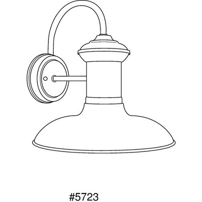 Brookside Vintage Copper Lantern Wall Sconce, 14" Dimmable