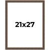PosterPalooza | Elegant Brown Picture Frame - UV Acrylic, Foam Board Backing, Hanging Hardware - 2 of 4