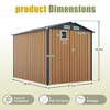Vynxaria 6x8FT Outdoor Steel Storage Shed, Lockable Doors with Clear Window & 4 Louver Vents, Compact for Garden/Bike/Utility Storage, Yellow - 4 of 4
