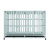 XBRIGH 48-Inch Blue\Orange\Green\Black Heavy Duty Dog Crate with Wheels, Sturdy Door Lock, Double Doors and Removable Tray Design - 2 of 4