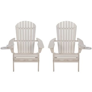 Jiallo Foldable Adirondack Chair with cup holder set of 2 - 1 of 3