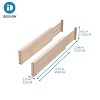 iDESIGN Renewable Wood Collection in Paulownia Wood Expandable Tall Drawer Divider Insert: Kitchen Cabinet Organizer, 17" Depth - 3 of 4