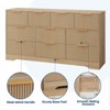 Fluted Dresser for Bedroom with 10 Drawers, 59" Wide Modern Chest of Drawers with Wood Frame, Dresser TV Stand Wooden Closet Clothes Storage Organizer - 2 of 4