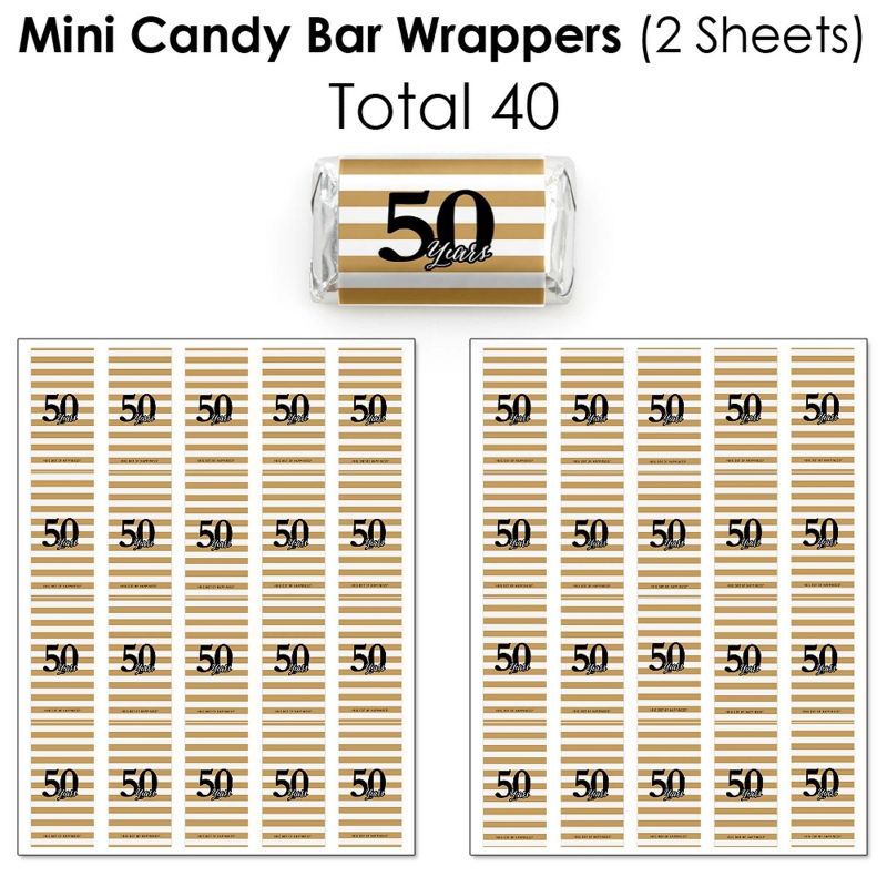 Big Dot of Happiness We Still Do - 50th Wedding Anniversary - Anniversary Party Candy Favor Sticker Kit - 304 Pieces, 3 of 9