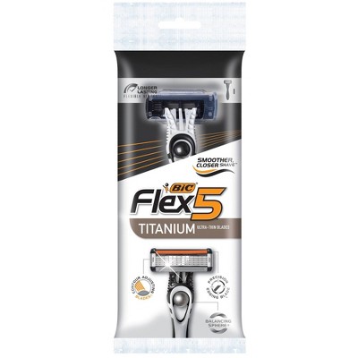 BIC Flex5 Titanium Men's Disposable Razor - Trial Size - 1ct