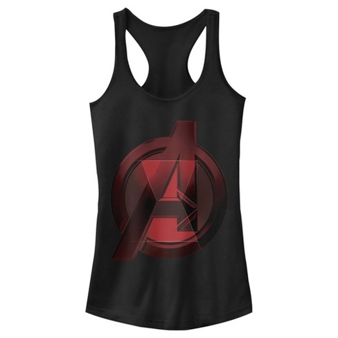 Juniors Womens Marvel Black Widow Avenger Symbol Racerback Tank Top - image 1 of 4