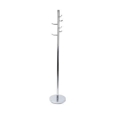 Mind Reader Coat Rack and Hat Holder, Heavy Duty, Silver