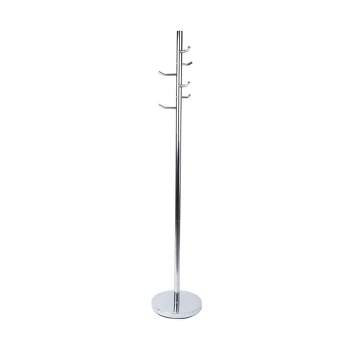 Mind Reader Coat Rack and Hat Holder, Heavy Duty, Silver