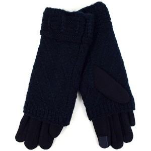 Women's Double Layer Knitted Touch Screen Winter Gloves - 1 of 4
