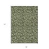 Olive Green Artichoke Green And Ivory Floral Washable Indoor Outdoor Area Rug - 3 of 4
